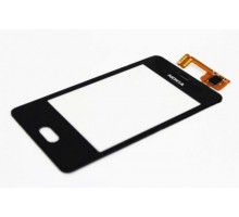 Touch screen (sensor) 501 for Nokia Asha, black big ic (5mm) / small ic (4mm)